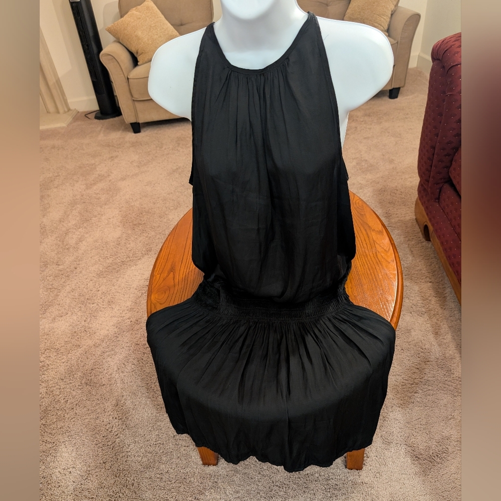 Miou Muse Black Halter Style Dress, Size L - NEW